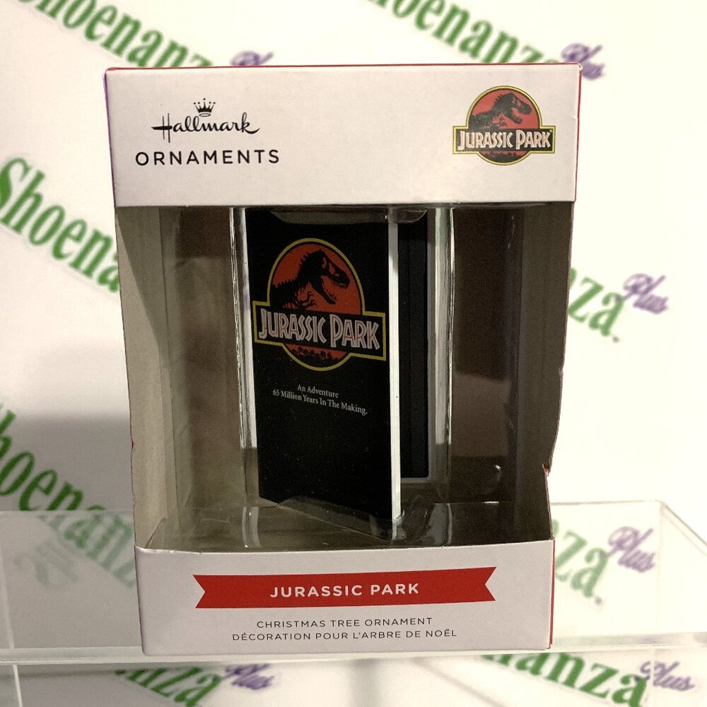 Hallmark Christmas Ornament 2022 Jurassic Park VHS Case Clamshell Dino Dinosaur